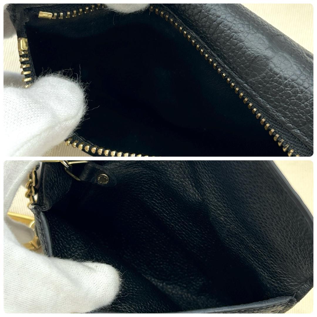 ★美品★　ルイヴィトン　アンプラント　ポシェットクレ　ブラック　ケース