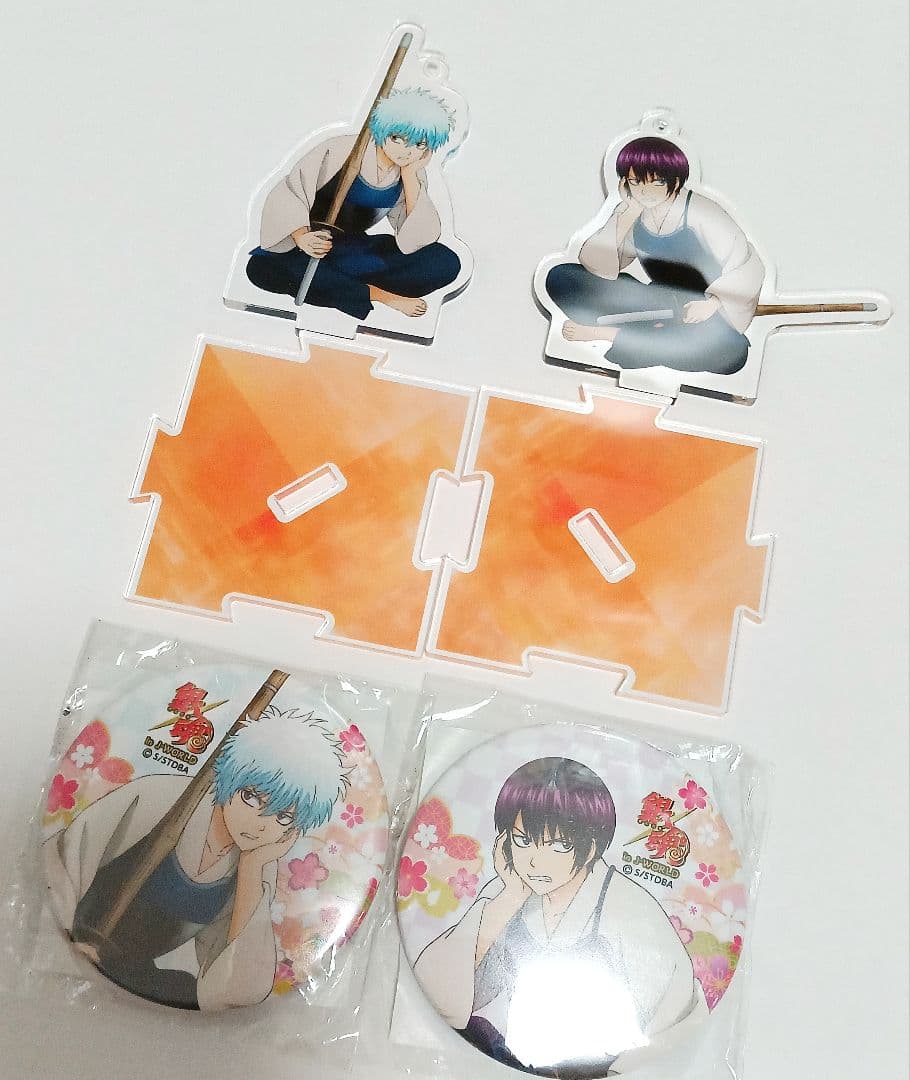 銀魂　J-WORLD 過去篇　坂田銀時　高杉晋助　缶バッジ　アクリルスタンド