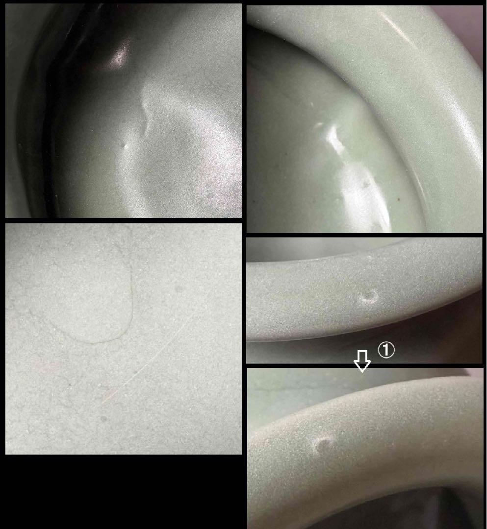 中国 青磁三つ足炉　f2251126