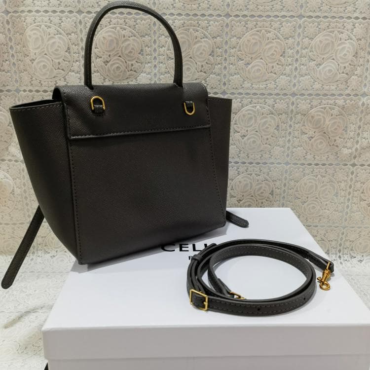 ベルトバック ナノ ショルダーバッグ グレー