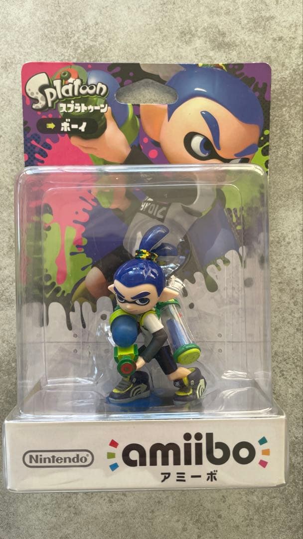 アミーボ スプラトゥーン ガールライムグリーン ボーイネオングリーン イカ 4個