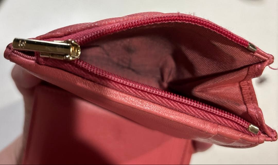 CHANEL CHANEL 3つ折り財布　ピンク