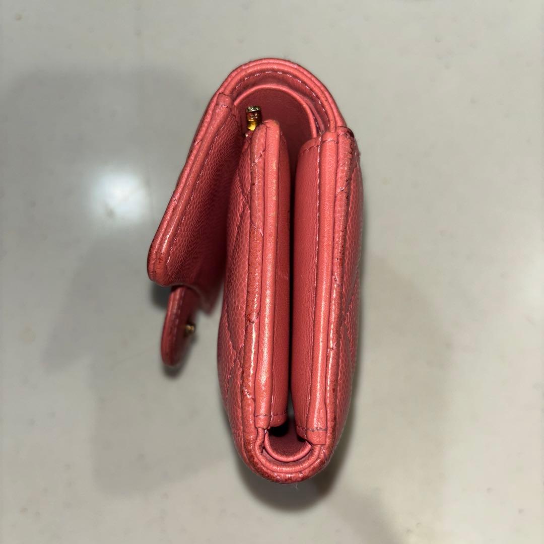 CHANEL CHANEL 3つ折り財布　ピンク