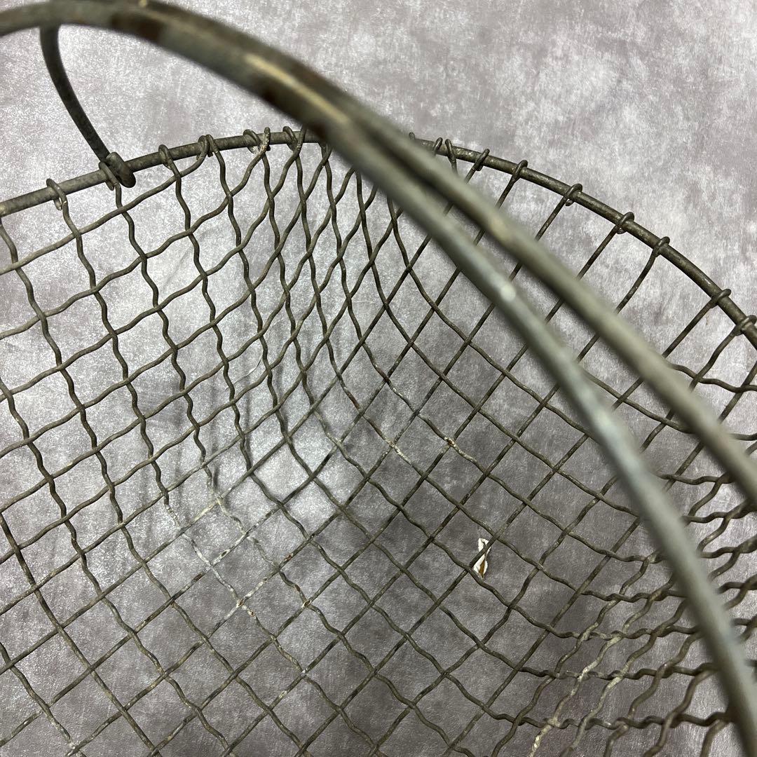 フランス　アンティーク　ワイヤーバスケット　アイアン　シャビーシック