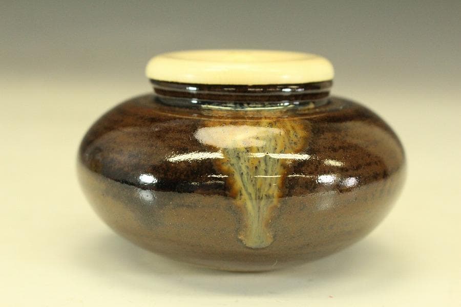 茶道具 内海 茶入 共箱(RC988)