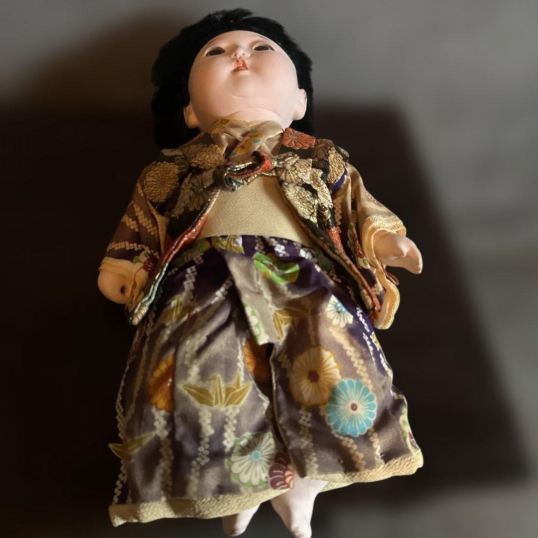 陶器製日本人形 約30cm 和服