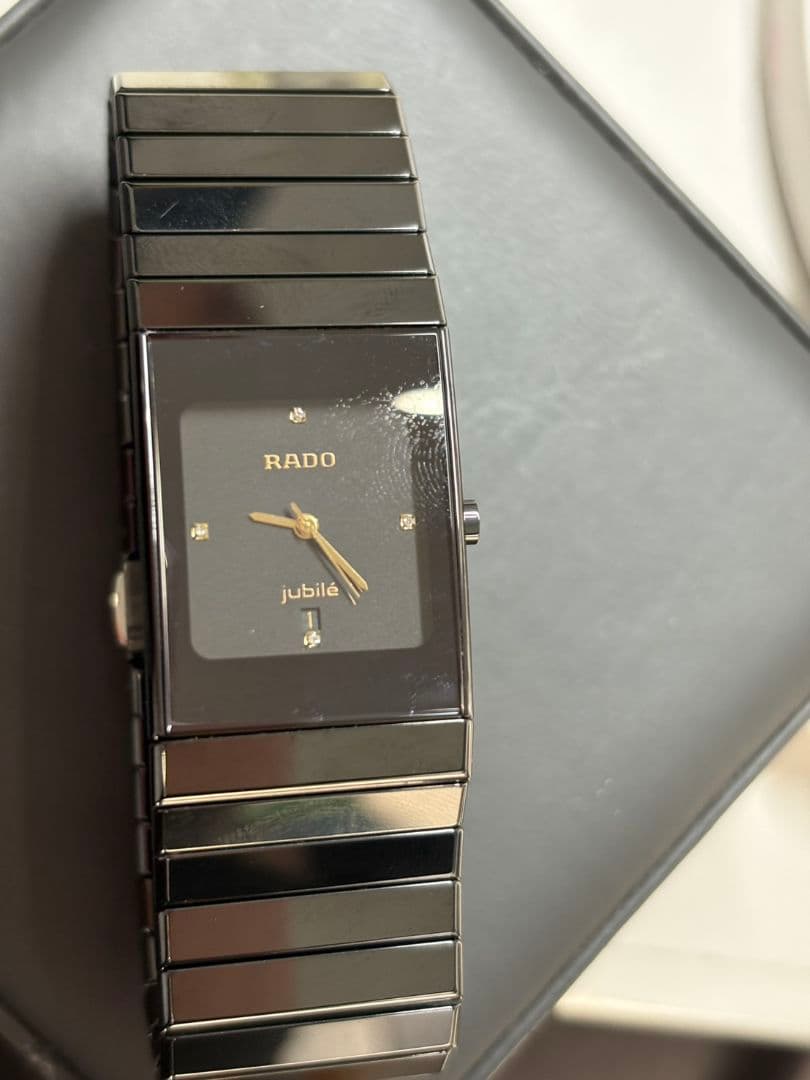 RADO jubila ブラック腕時計　ダイヤスター　不動