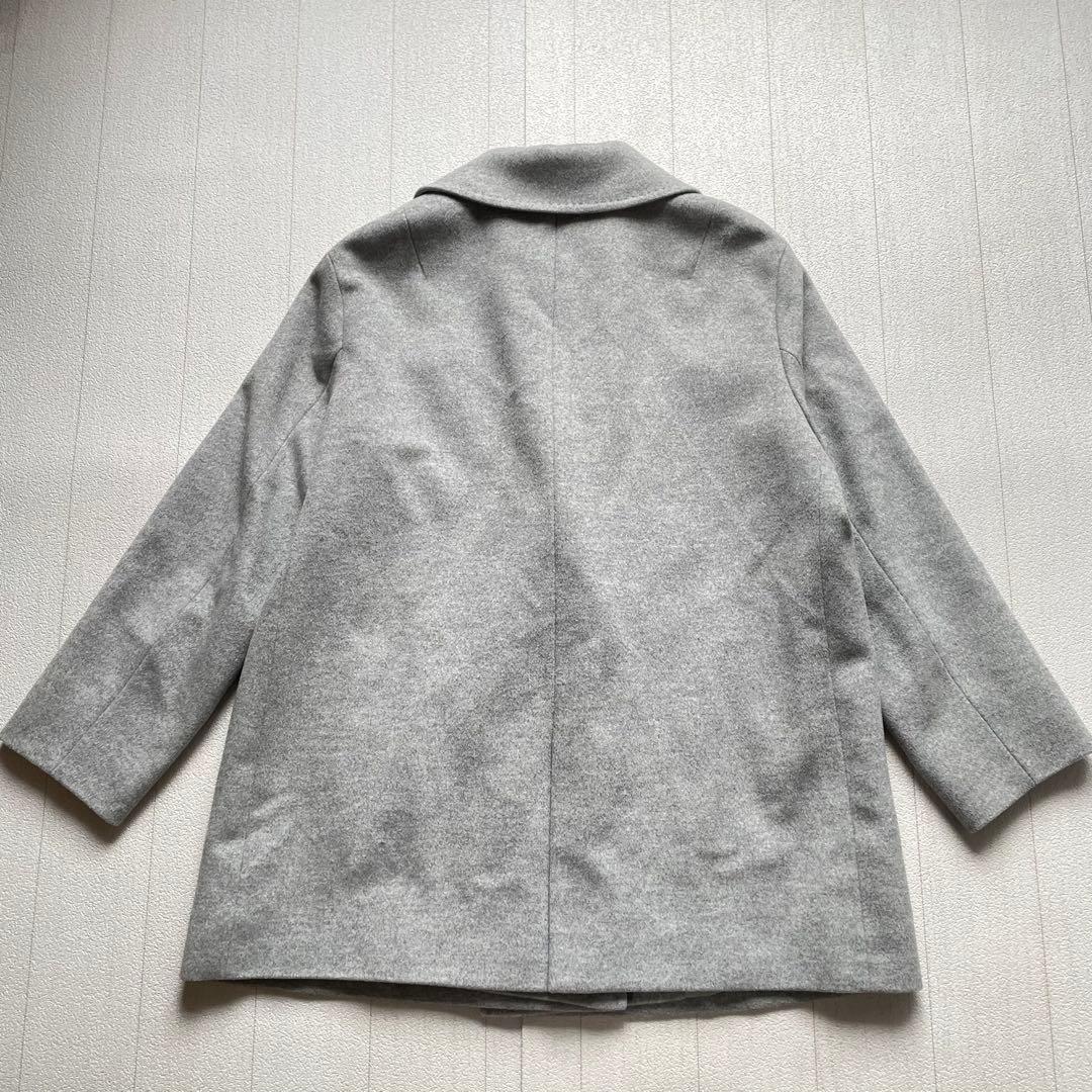 23区　ウールアンゴラビーバーチェスターコートライトグレー　46