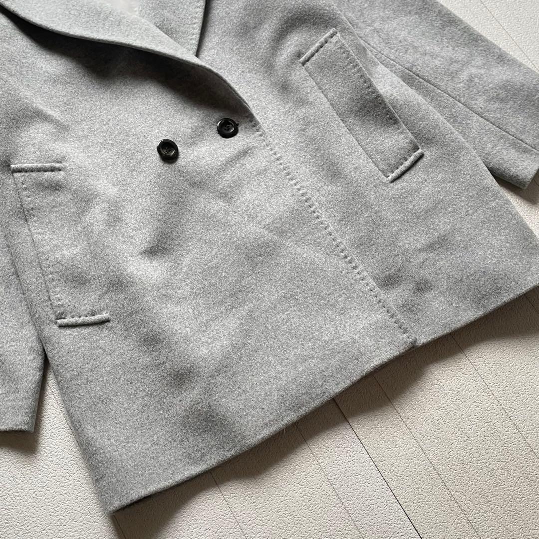 23区　ウールアンゴラビーバーチェスターコートライトグレー　46
