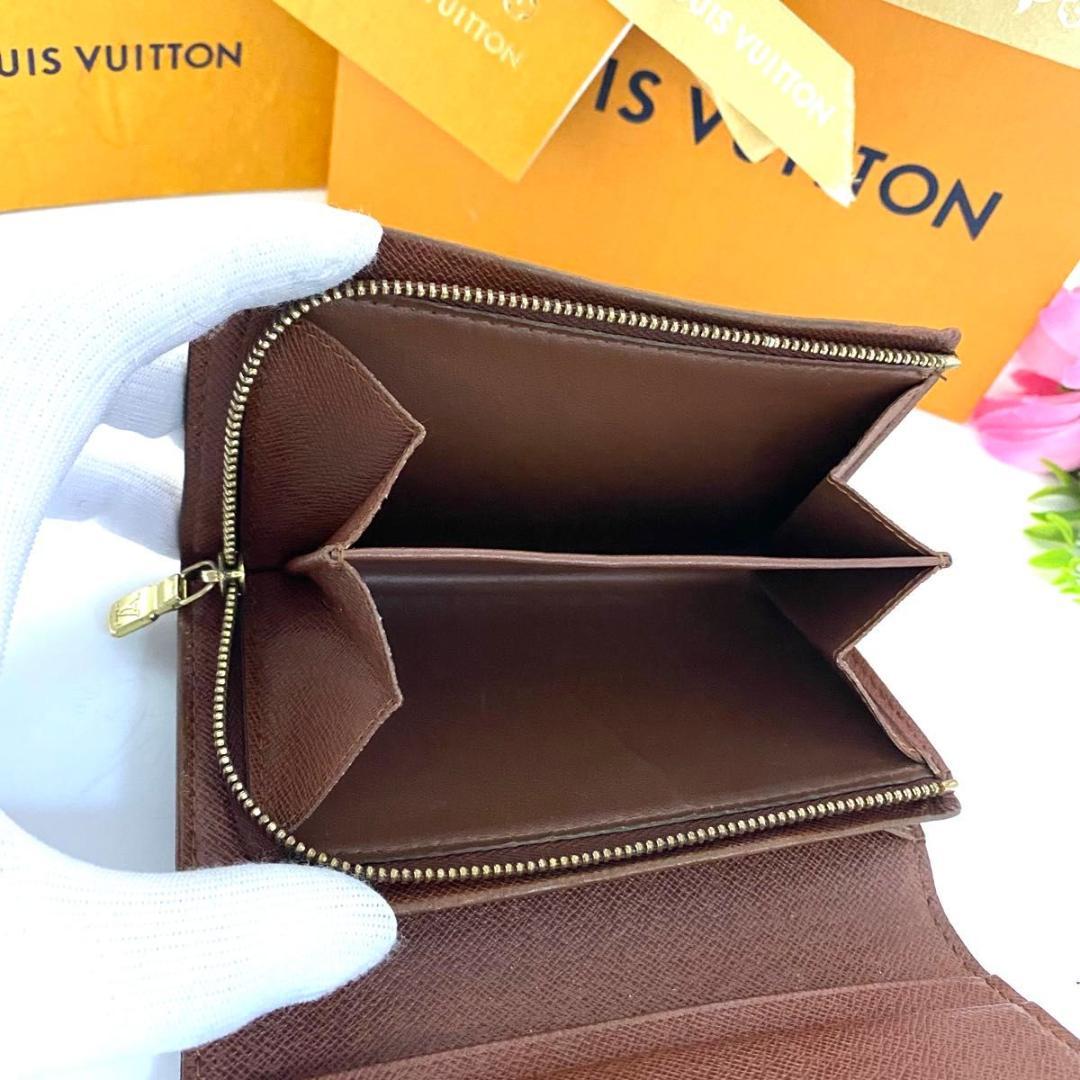 ルイ ヴィトン◎トレゾール モノグラム 二つ折り L字ファスナー ブラウン 茶色