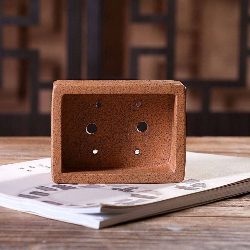 束口長方鉢 紫砂の鉢 盆栽鉢 植木鉢 小品盆栽鉢 大品盆栽鉢