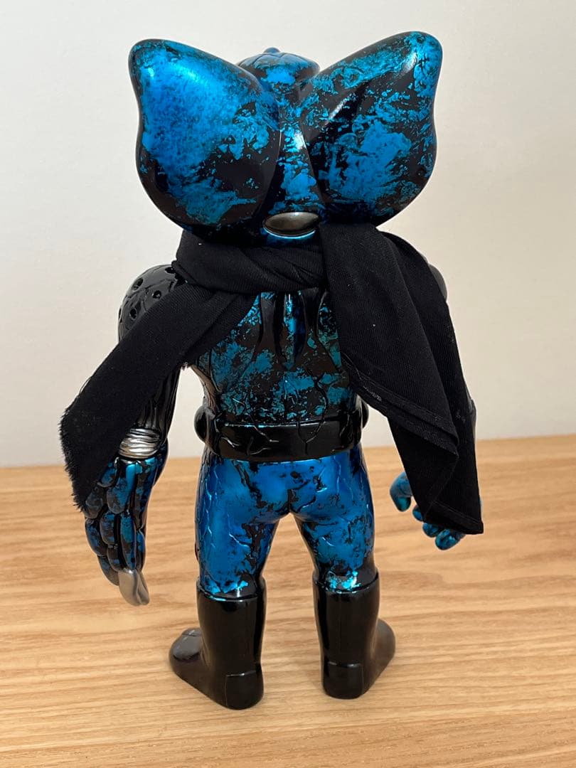 NEO ONE リアルヘッド エレマックス 黒成型 ブルー 銀塗装 ソフビ