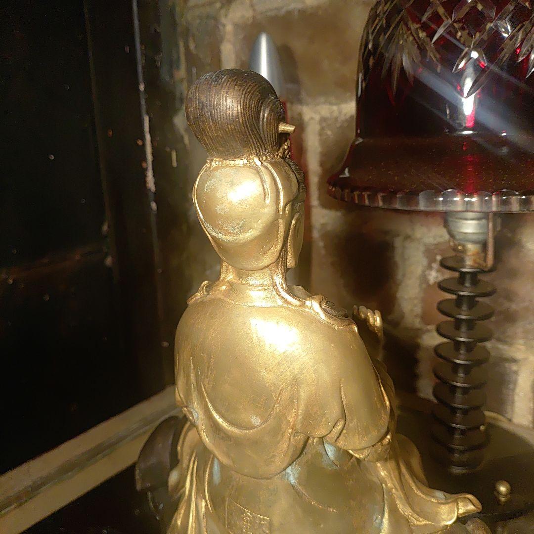 大明宣徳年製　普賢菩薩　アンティーク　仏像　　美術品　3200ｇ