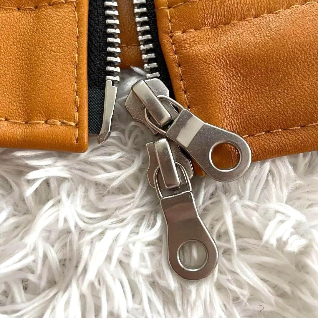 美品 ラトルトラップ メンズビギ レザージャケット キャメル系 XLサイズ