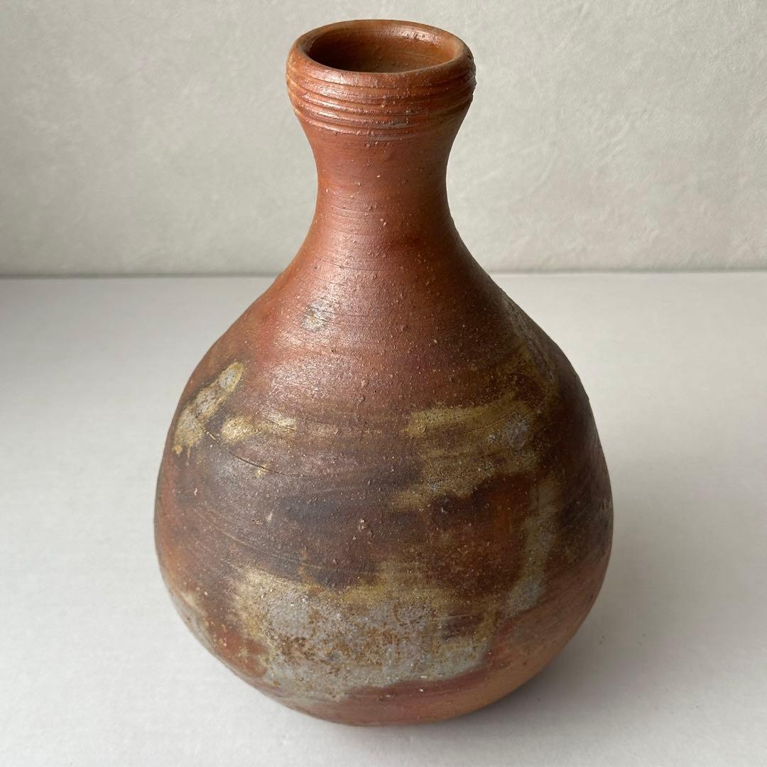 金重道明 備前 花器 徳利花入 共箱