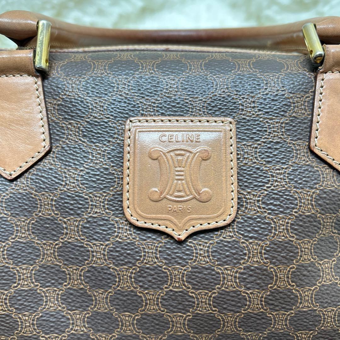 セリーヌ /CELINE/ミニ ボストンバッグ/マカダム柄 /ブラウン/M13