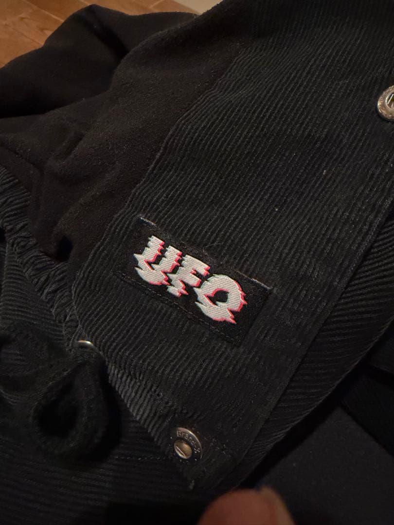 Upper Field One コーデュロイ コーチジャケット BLACK