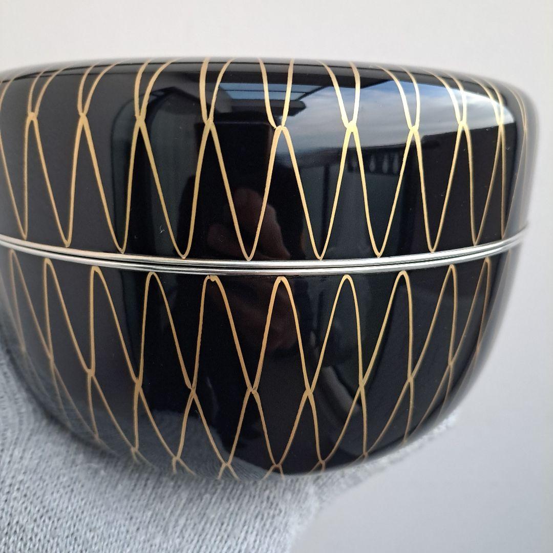 【京都平安　象彦　黒網目\"食籠】　天然木製　未使用/長期保管品