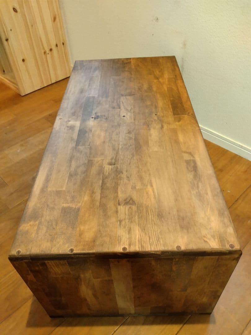 木製　ハンドメイド　オーダー　日の字　ワトコオイル　棚　水槽台　シェルフ