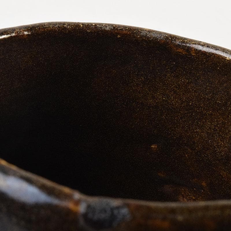 茶道具　瀬戸焼　瀬戸黒茶碗　時代箱　M　R8848