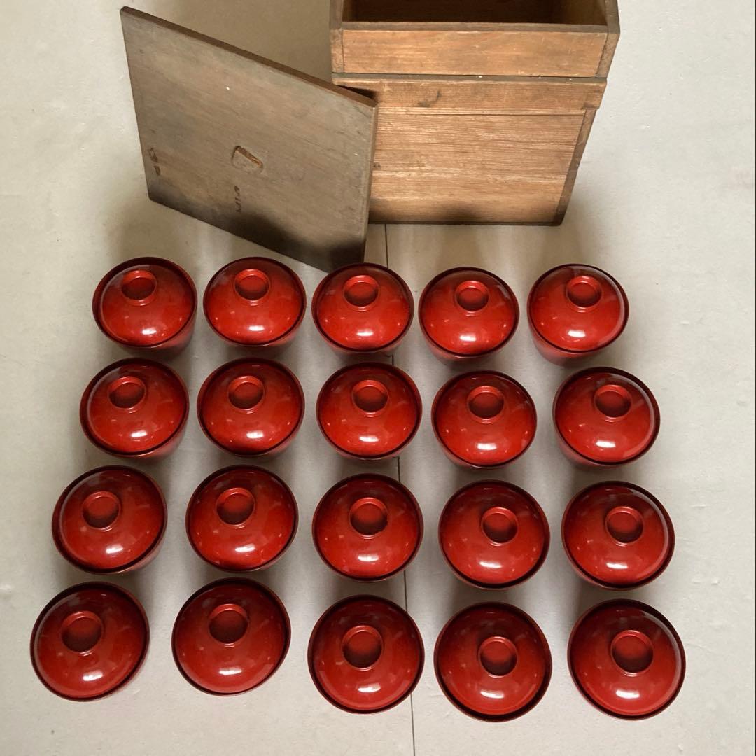 椀 漆器 20客 骨董品 江戸時代 天保