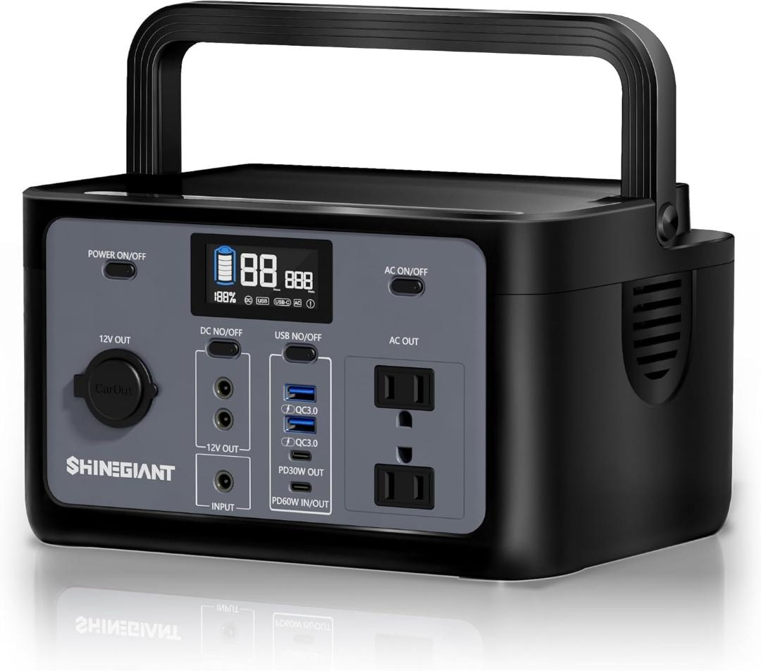 ポータブル電源 小型 256Wh 300Wリン酸鉄家庭用蓄電池 瞬間最大600W