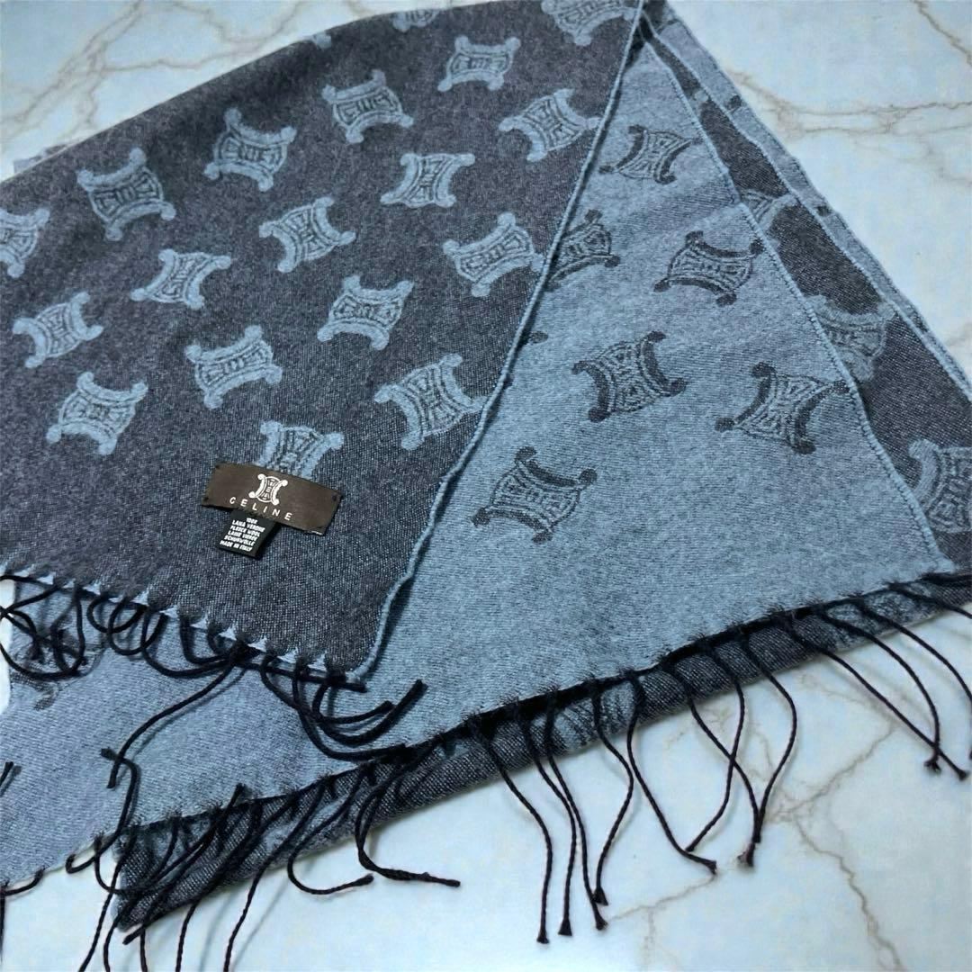 CELINE セリーヌ ウール　マフラー　イタリア製 マカダム　ヴィンテージ