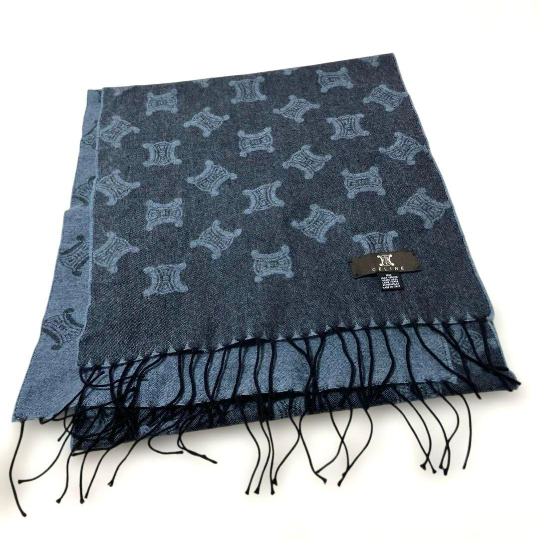 CELINE セリーヌ ウール　マフラー　イタリア製 マカダム　ヴィンテージ