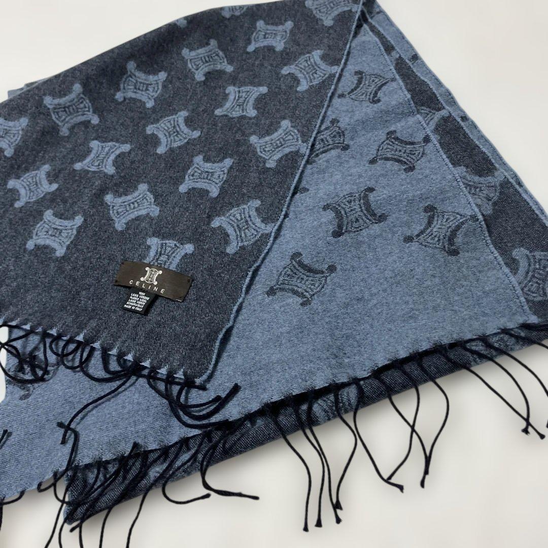 CELINE セリーヌ ウール　マフラー　イタリア製 マカダム　ヴィンテージ