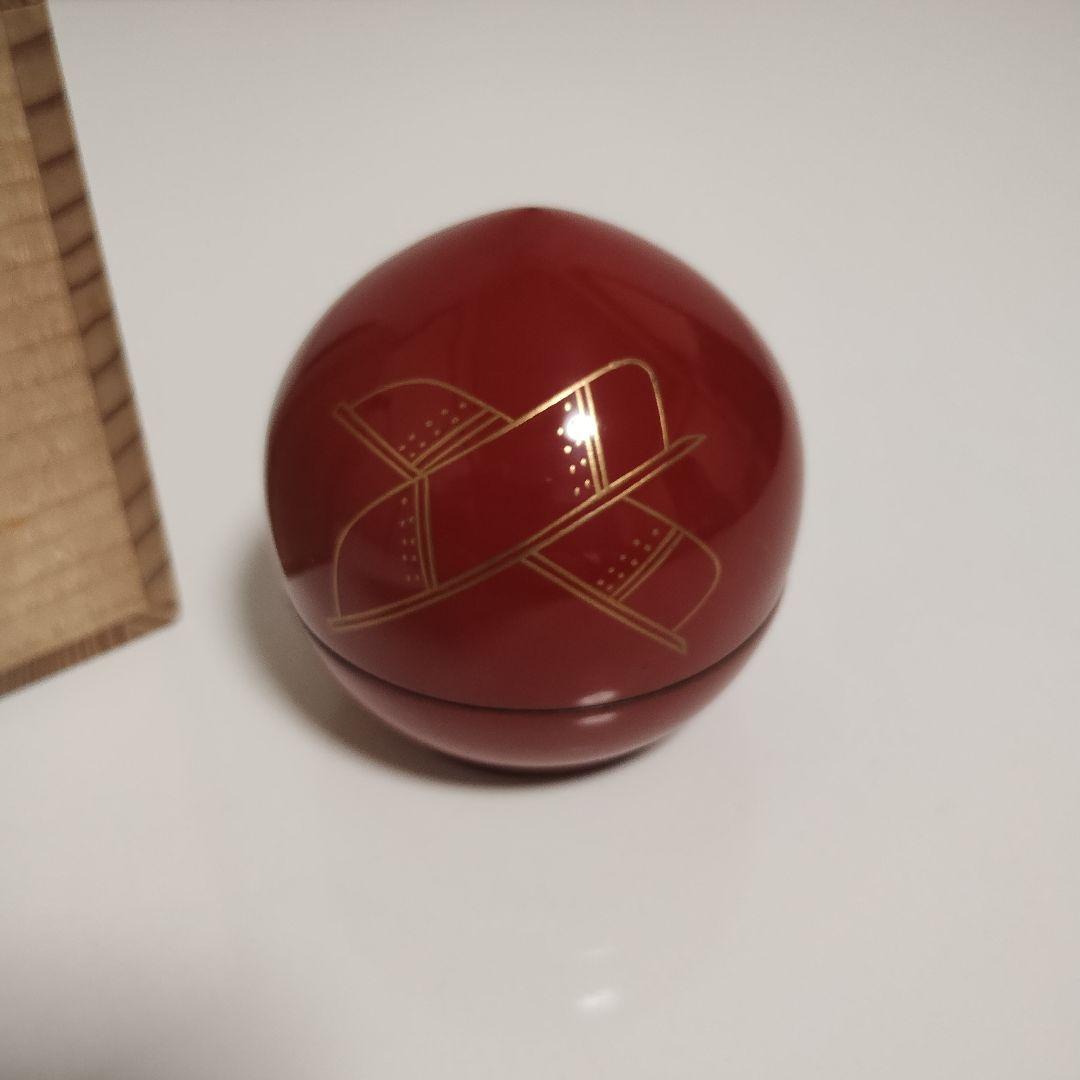 山中漆器 山中塗 蒔絵師 前端雅峯 丸棗 木製 漆塗り 茶道具