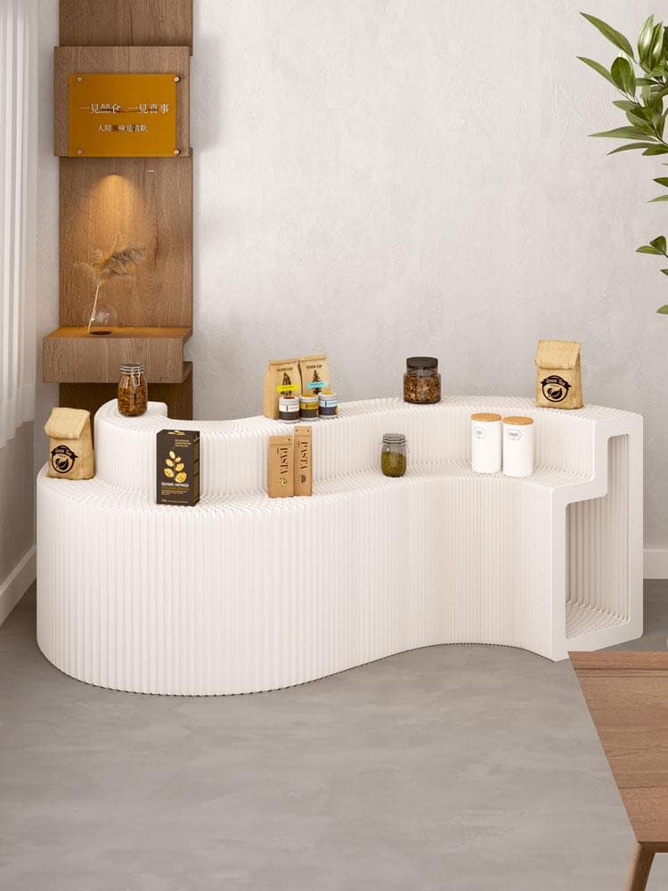 ペーパー陳列台 ディスプレイラック 長さ2-3ｍ高さ118㎝ 展示台 店舗用品