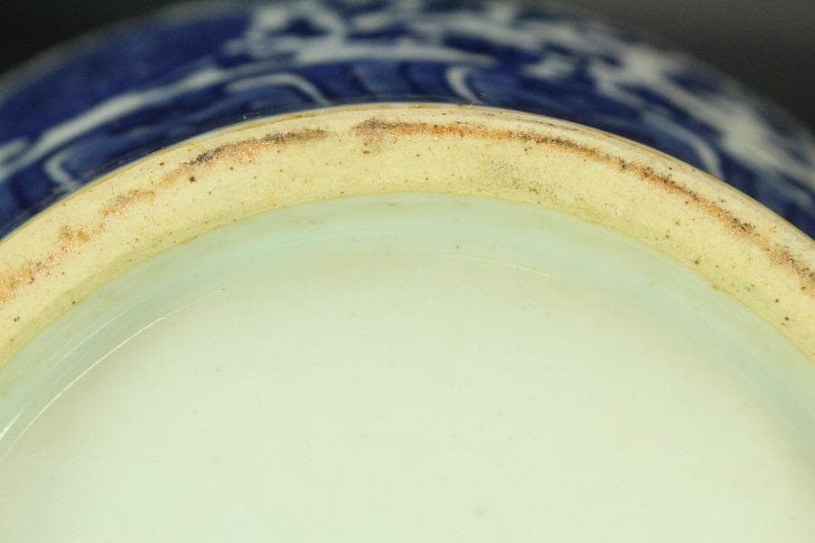 中国美術 青花 染付 纏枝蓮花紋 蓋壷(LC643)