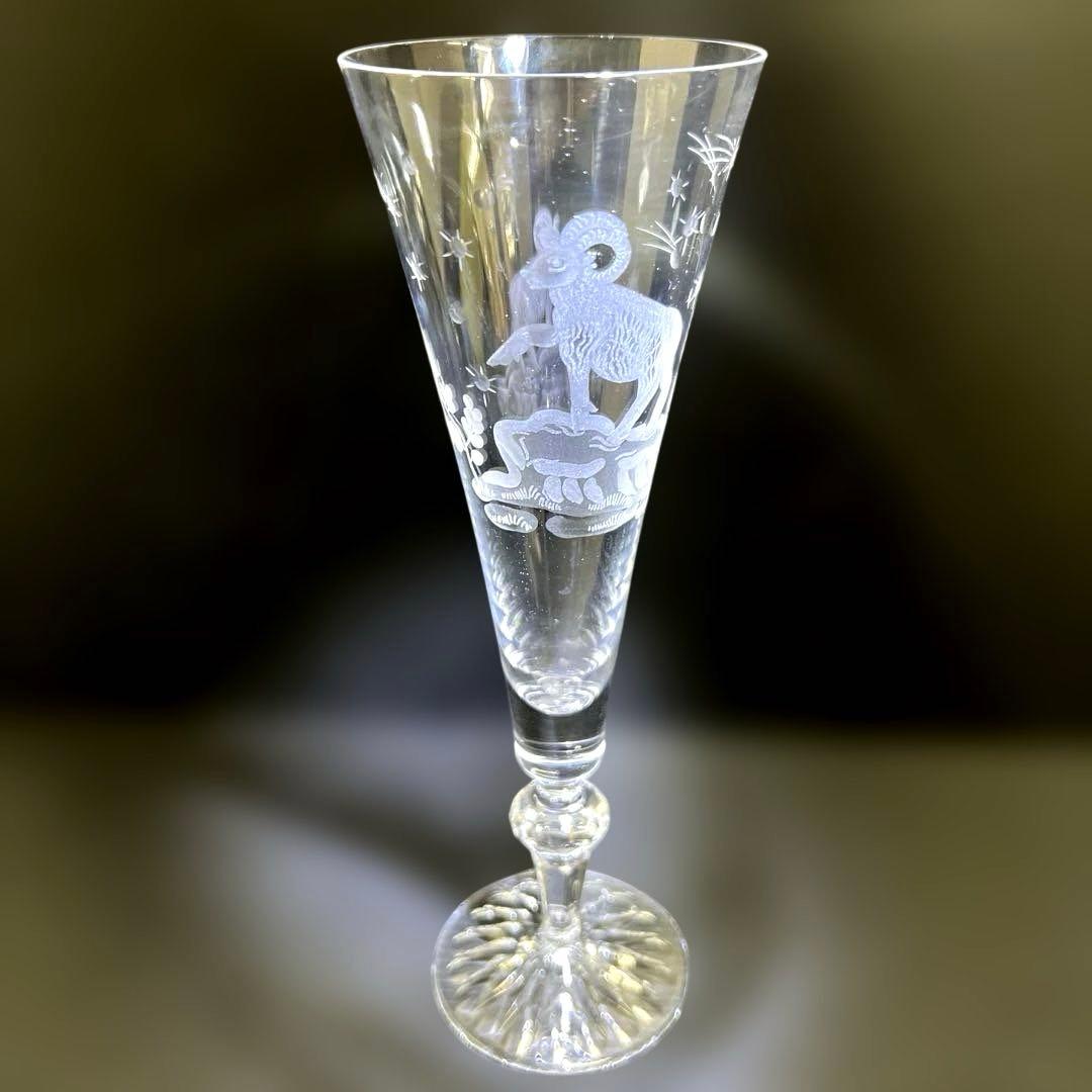 マイセン　クリスタルシャンパングラス　高さ22.5㎝　東Y7-1128☆1F
