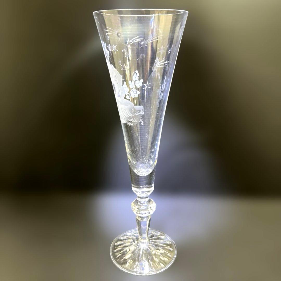 マイセン　クリスタルシャンパングラス　高さ22.5㎝　東Y7-1128☆1F