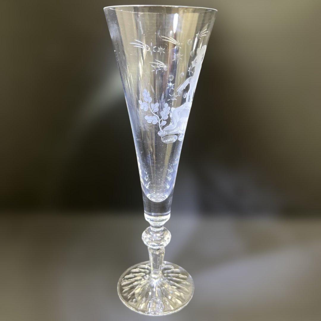 マイセン　クリスタルシャンパングラス　高さ22.5㎝　東Y7-1128☆1F
