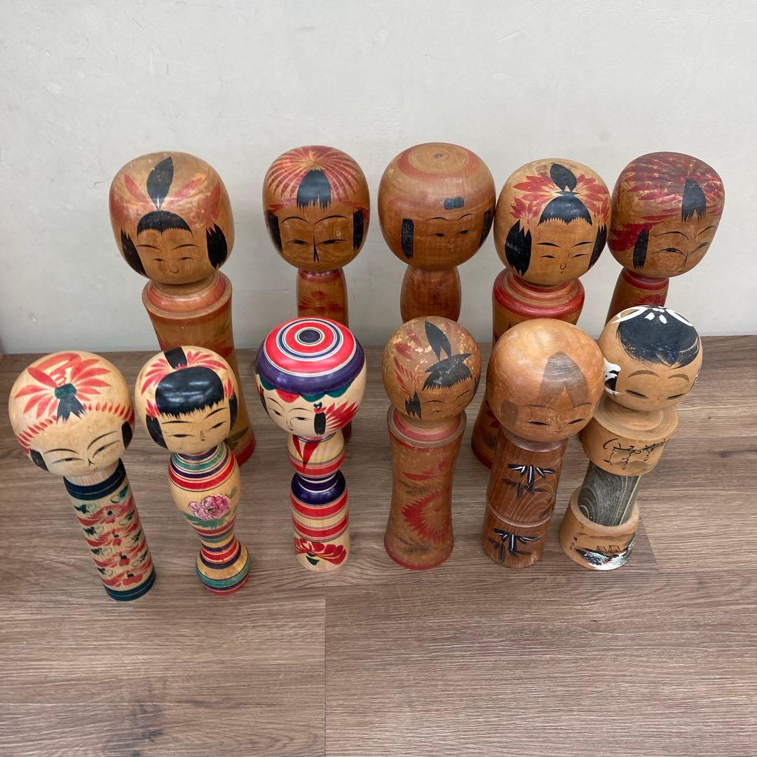 D-3 【伝統工芸品】伝統こけし 11体まとめ売り 蔵出し ヴィンテージ