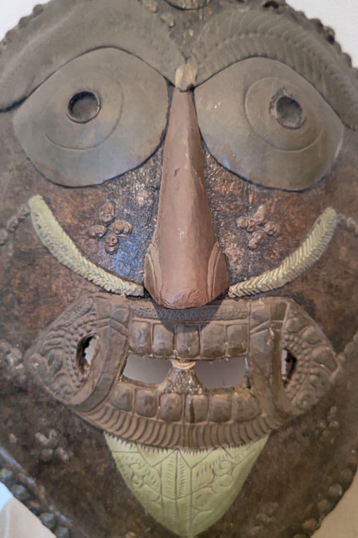 チベット、魔除けの巨大亀面、アンティーク