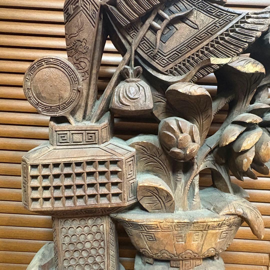 中国で購入　木彫　彫刻