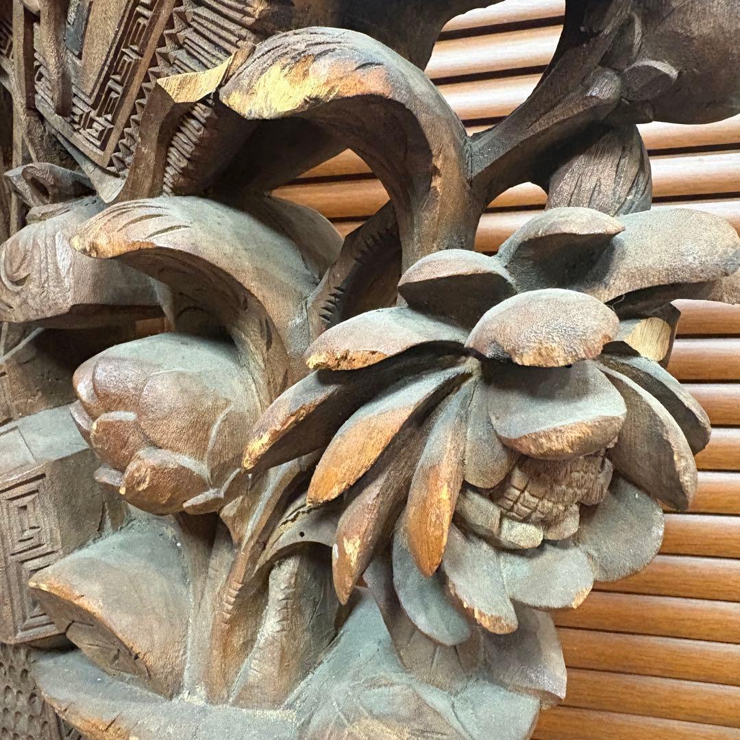 中国で購入　木彫　彫刻