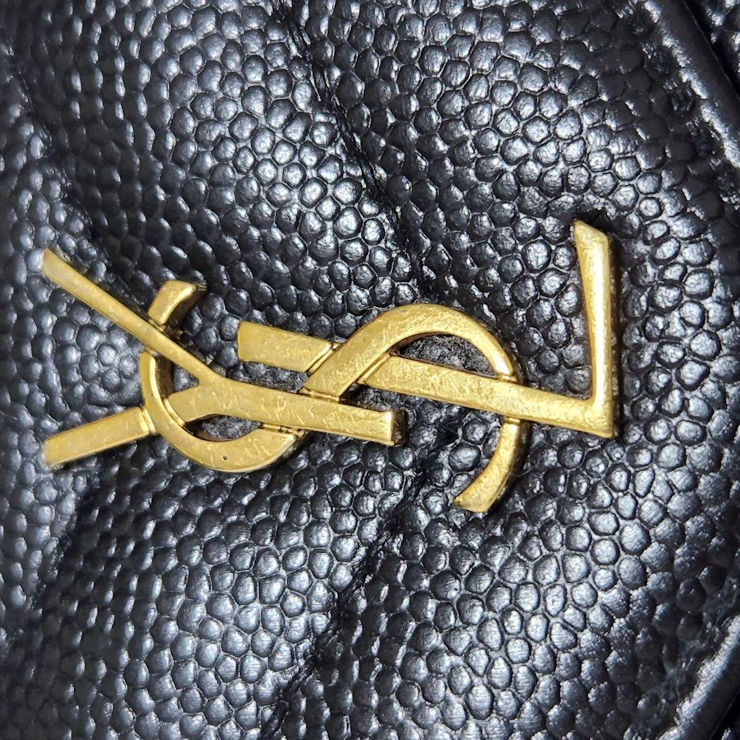 ✨極美品✨サンローラン　三つ折り　カサンドラ　キャビアスキン　レター　レザー