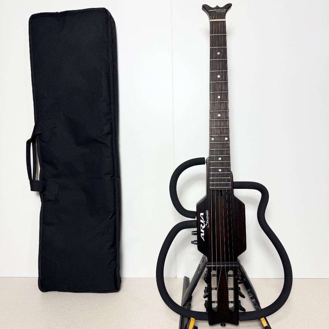 Aria サイレントギター AS-101S トラベルギター ギグバック付 アリア