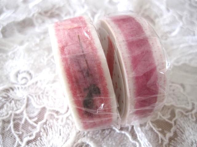 アロマンティック3点♡LALACROMANTICロールシール＆レースと薔薇マステ