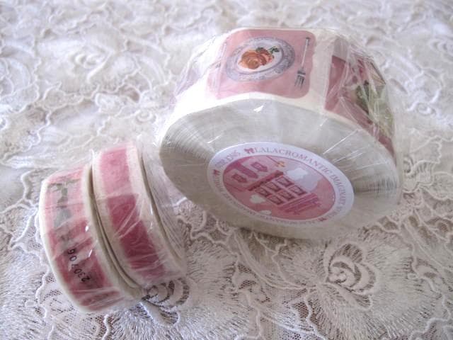 アロマンティック3点♡LALACROMANTICロールシール＆レースと薔薇マステ