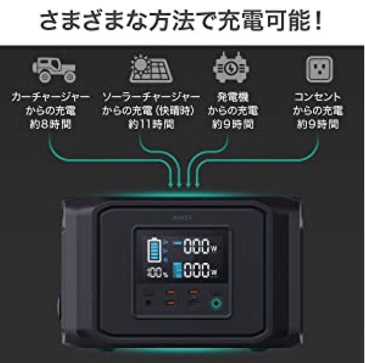 大容量のポータブル電源 174000mAhドローン小型冷蔵庫携帯電話パソコン対応