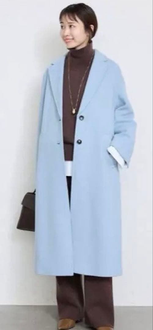 SLOBE IENAライトブルー チェスターコート