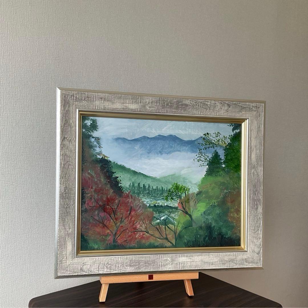 油彩画　「　雲　海　」　原画　F6号　額付