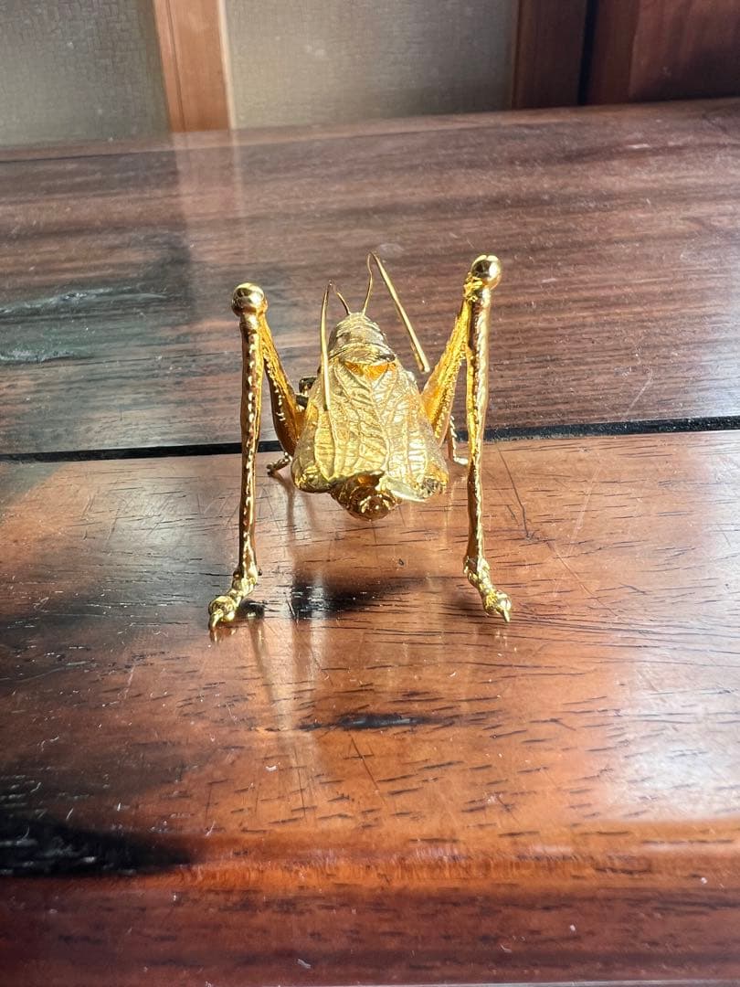 キリギリス（螽斯）の置物 銅製