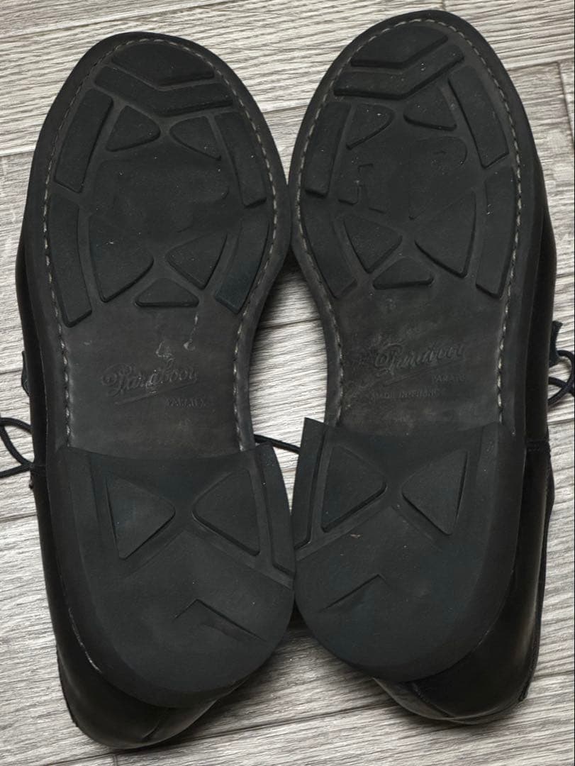 パラブーツ シャンボード Uチップ 外羽根 パラテックス 黒 7.5