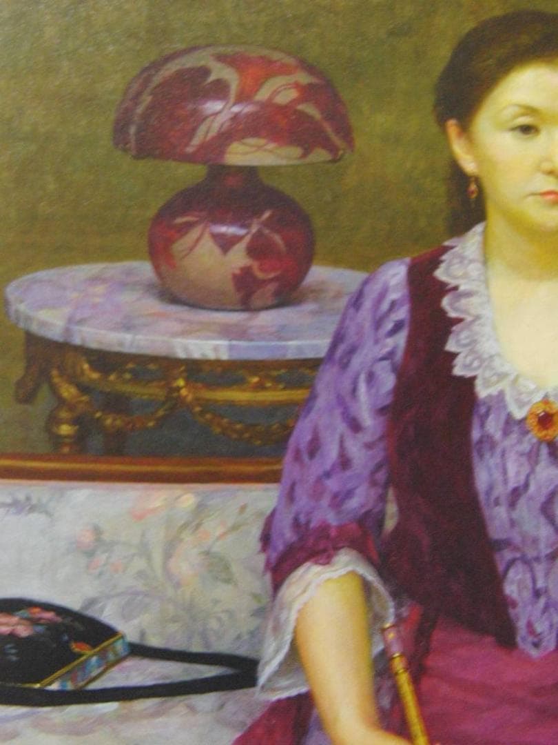 中山忠彦、【E・ガレーのある部屋】、希少な画集画、新品高級額・額装付