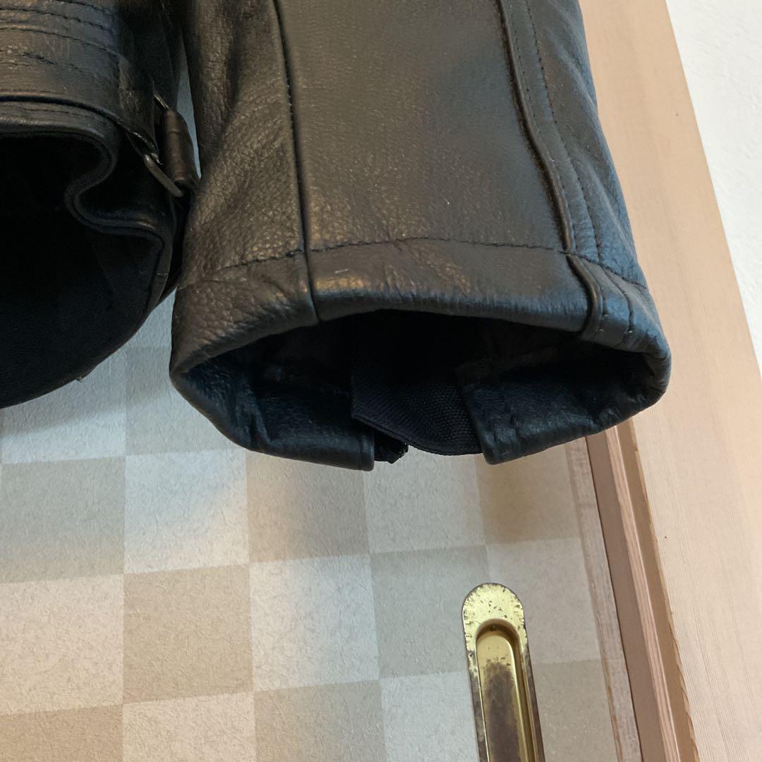 GENUINE LEATHER バイク　レザージャケット プロテクター付き